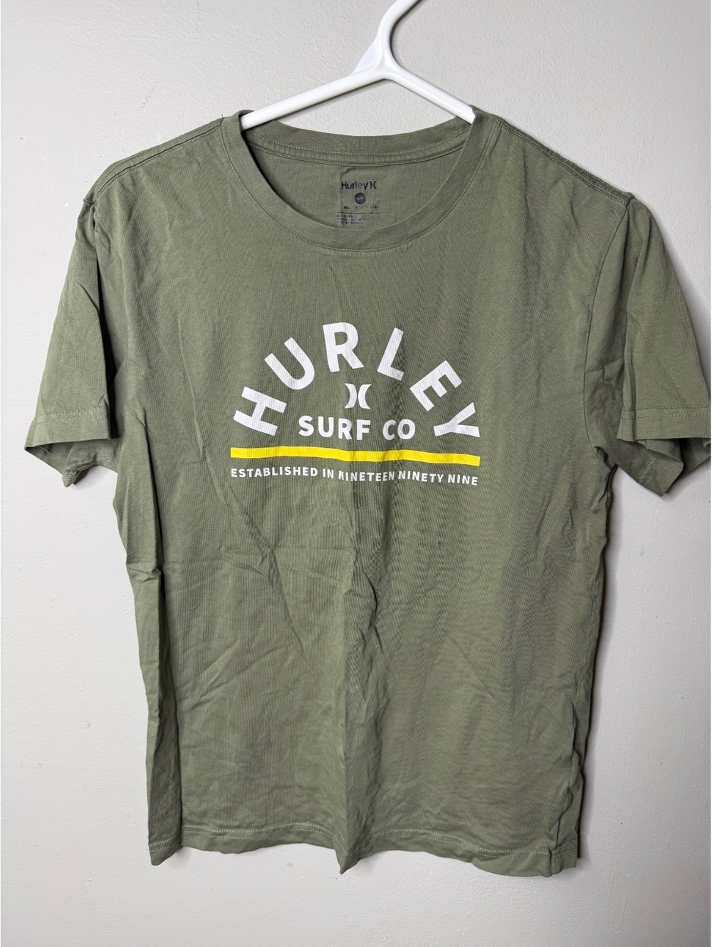 Hurley Men's Olive Green Surf Co Graphic T Shirt Size Small